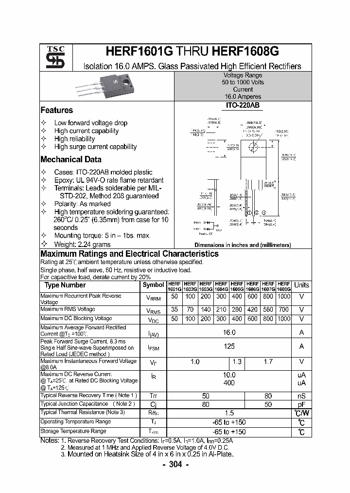 HERF1601G_487872.PDF Datasheet