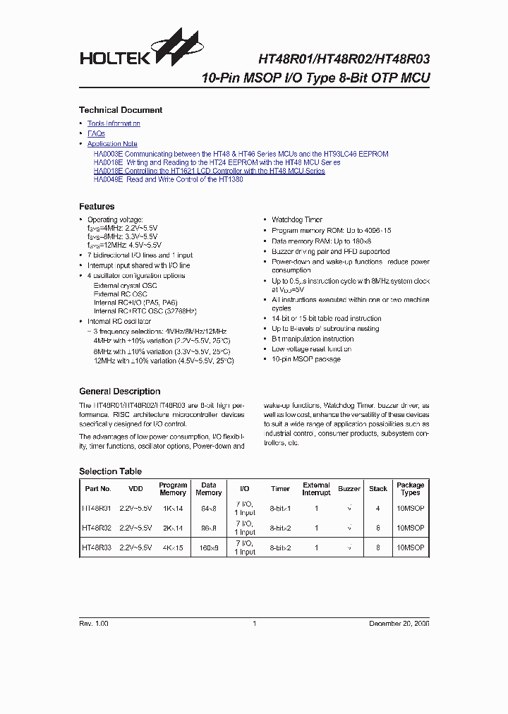 HT48R01_518192.PDF Datasheet