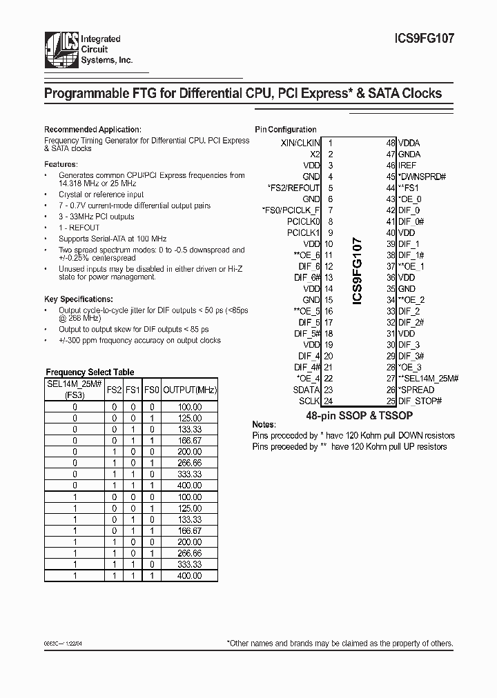 ICS9FG107_491045.PDF Datasheet