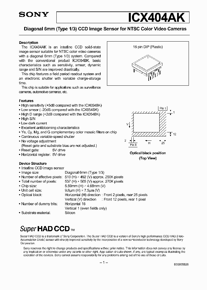 ICX404AK_522910.PDF Datasheet
