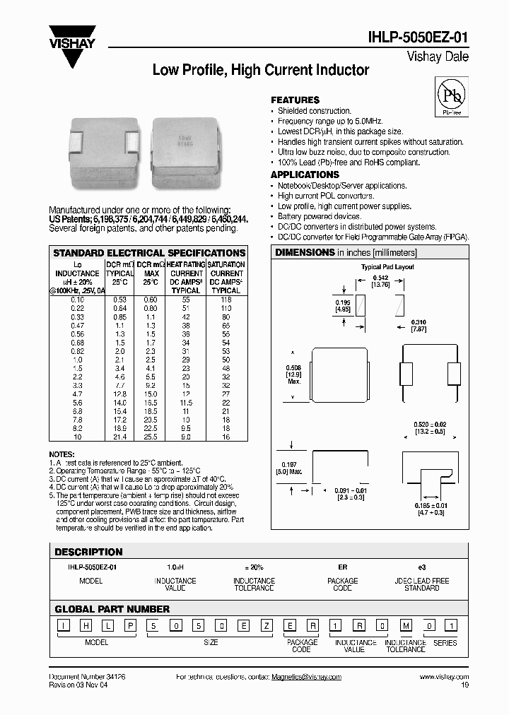 IHLP5050EZER1R0M01_552830.PDF Datasheet