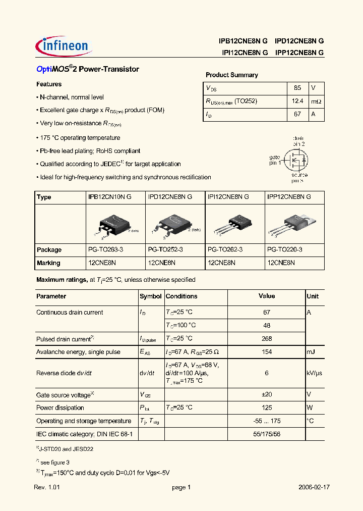 IPI12CNE8NG_545584.PDF Datasheet