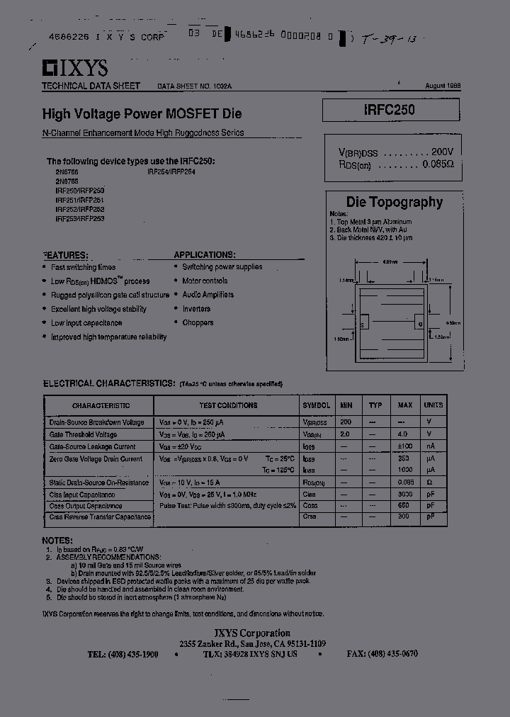 IRF252_557715.PDF Datasheet