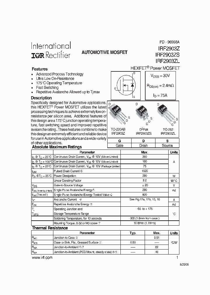 IRF2B903ZL_505894.PDF Datasheet