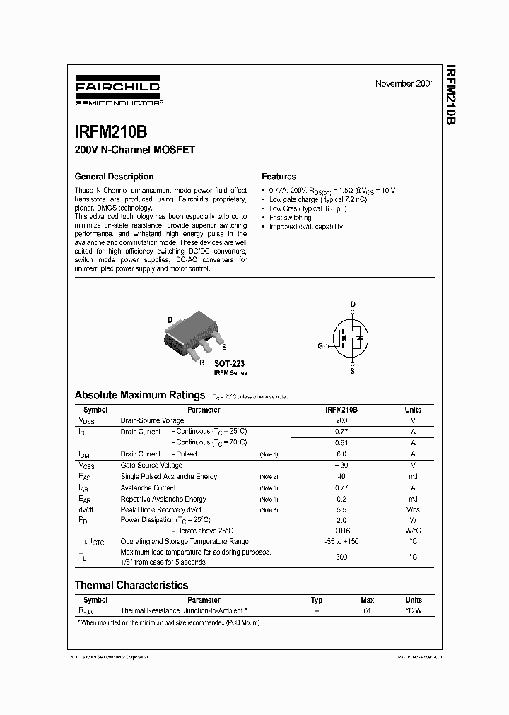 IRFM210_499242.PDF Datasheet