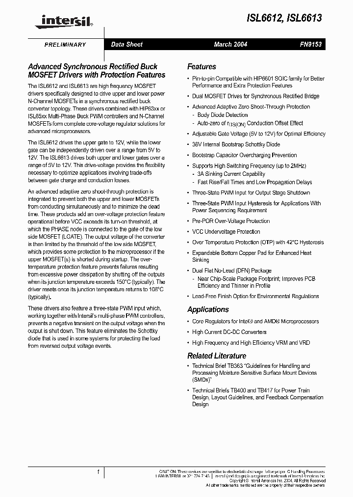 ISL6612ISL6613_543000.PDF Datasheet
