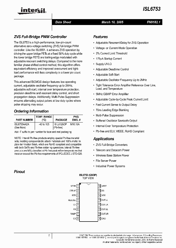 ISL6753_497622.PDF Datasheet