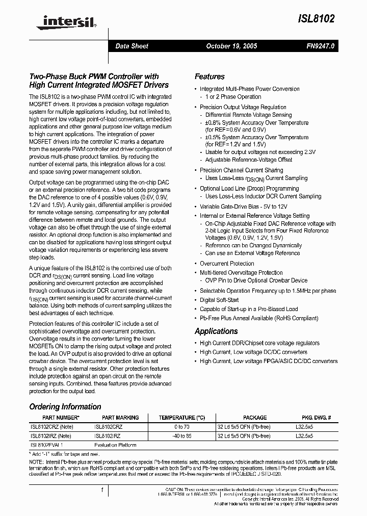 ISL8102_549379.PDF Datasheet