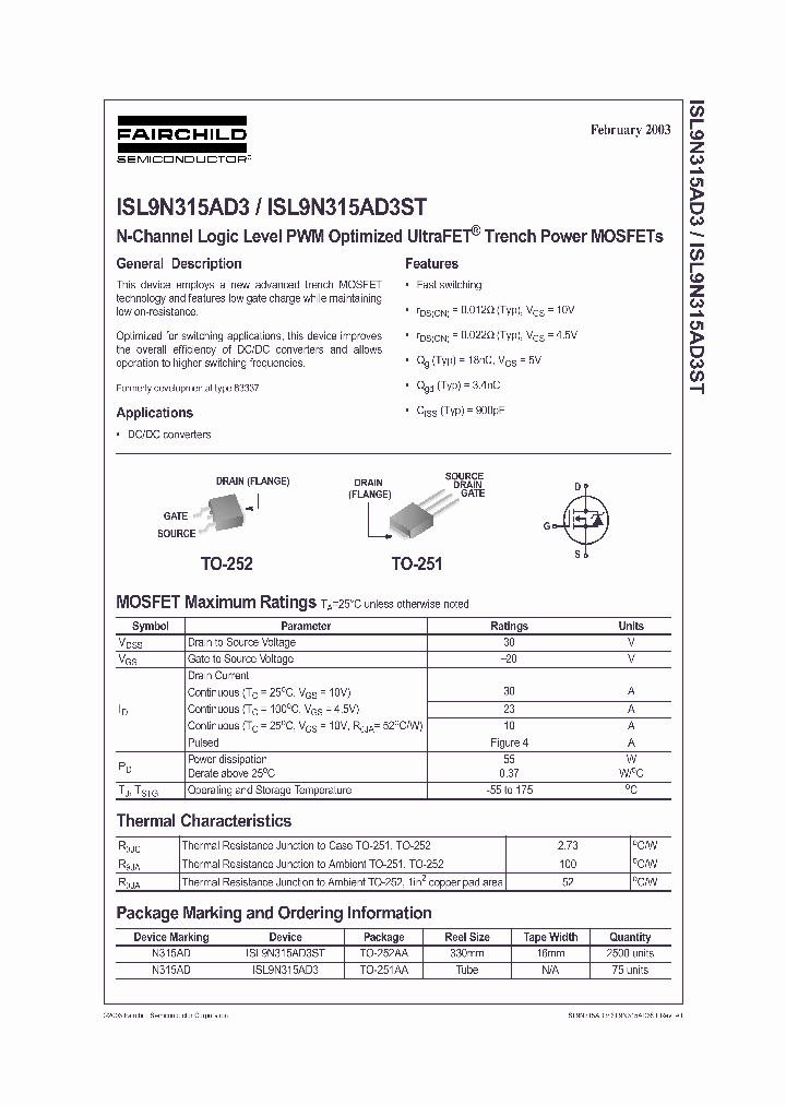 ISL9N315AD3_516566.PDF Datasheet