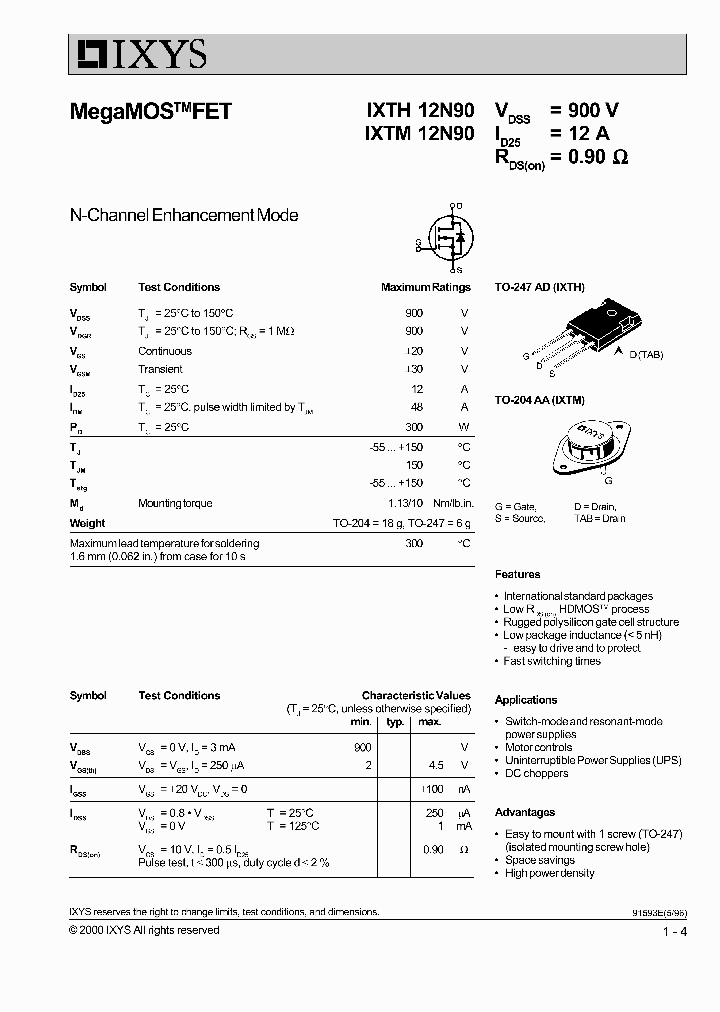 IXTM12N90_543725.PDF Datasheet
