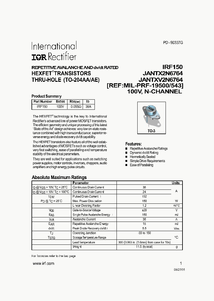 JANTX2N6764_535970.PDF Datasheet