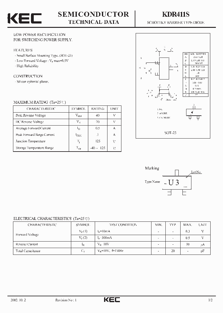 KDR411S_494178.PDF Datasheet