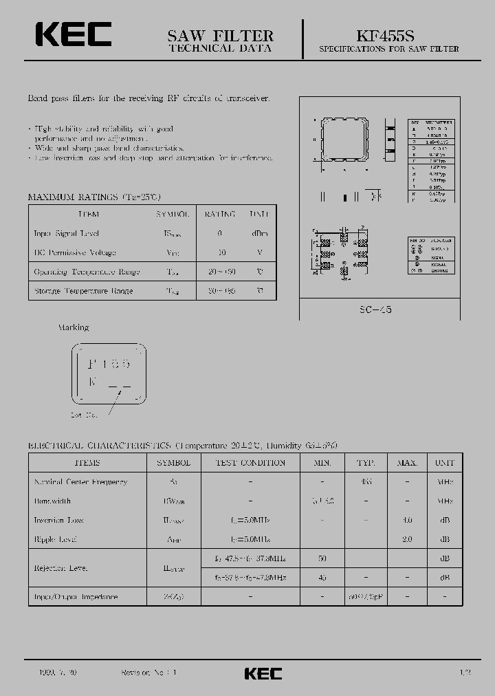 KF455_557230.PDF Datasheet