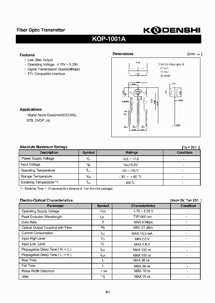 KOP-1001A_520928.PDF Datasheet