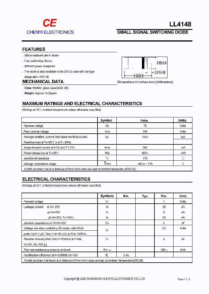 LL4148_489780.PDF Datasheet