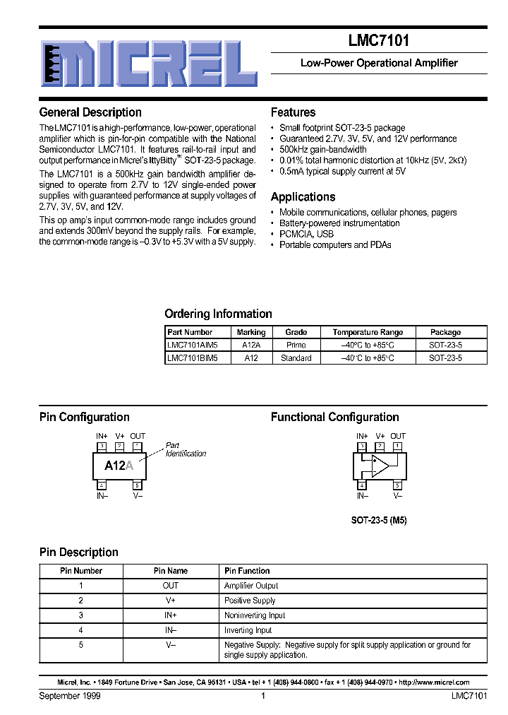 LMC7101_526389.PDF Datasheet
