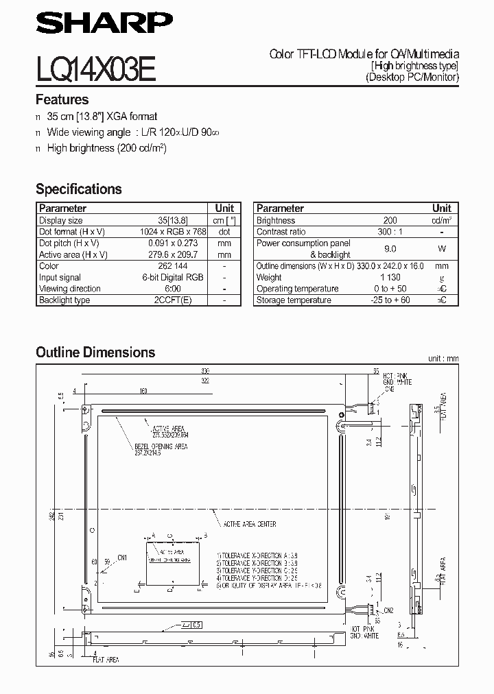 LQ14X03E_505282.PDF Datasheet