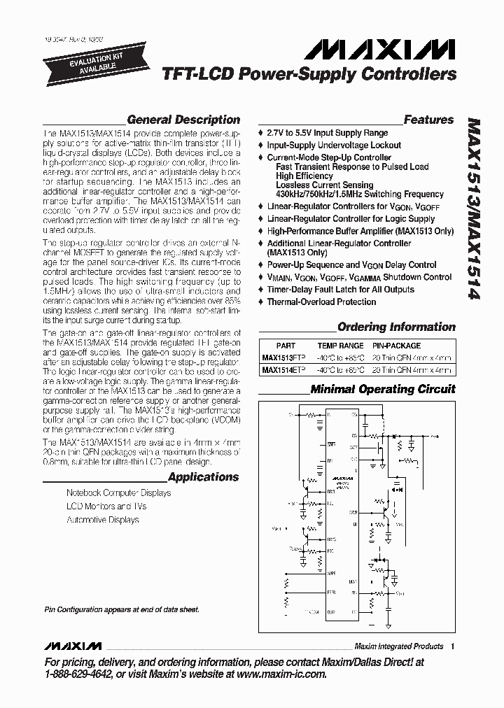 MAX1513ETP_484430.PDF Datasheet