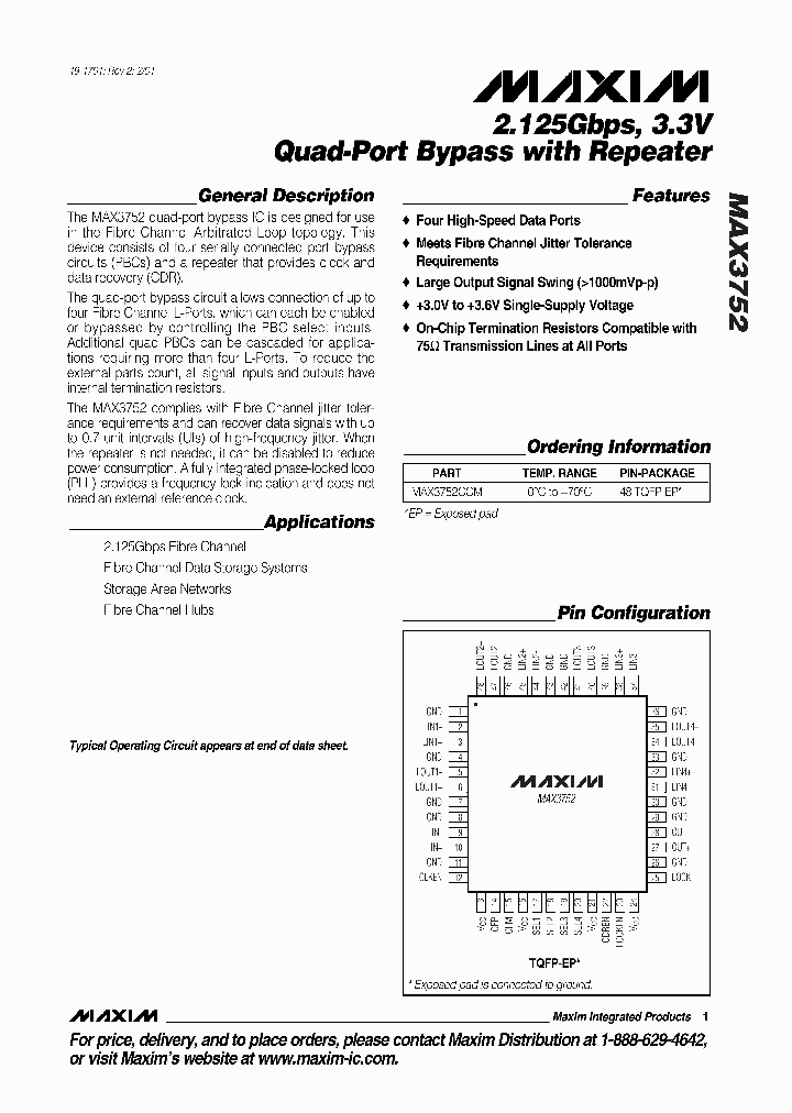 MAX3752CCM_500629.PDF Datasheet