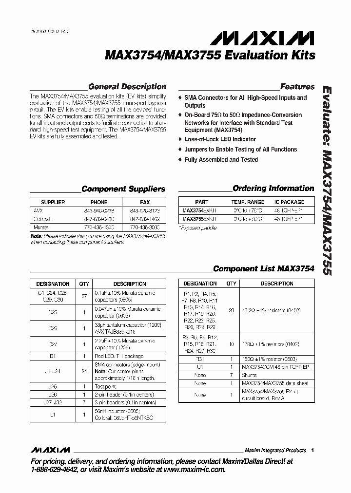 MAX3755EVKIT_500647.PDF Datasheet