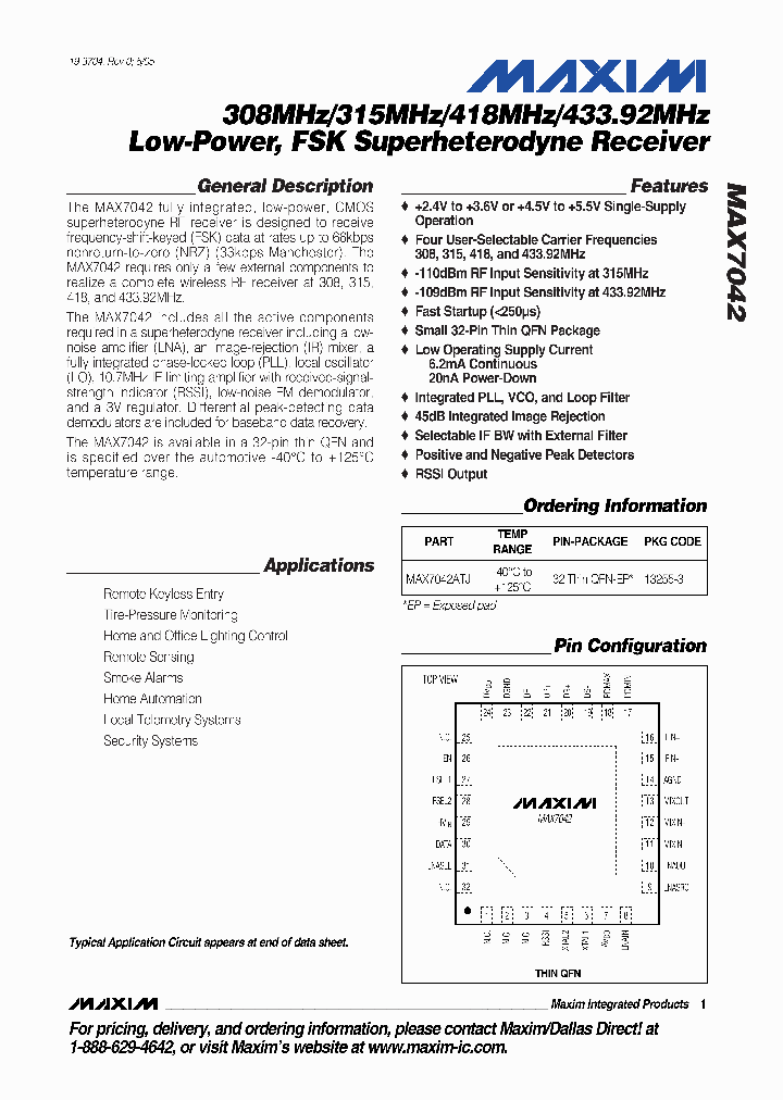 MAX7042_487227.PDF Datasheet