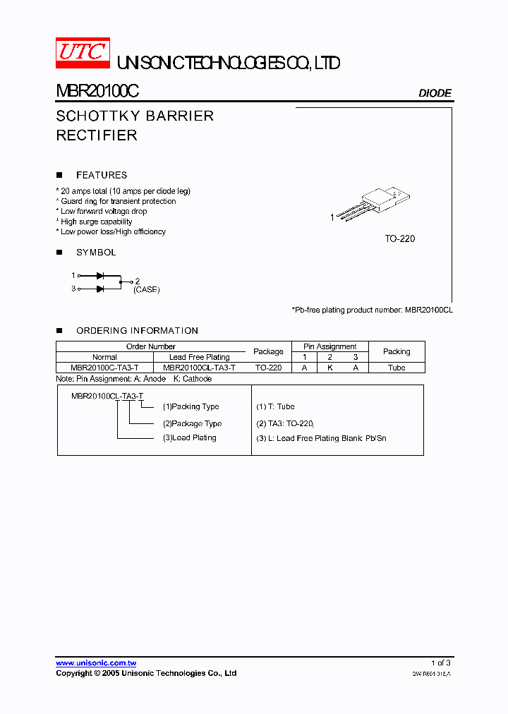 MBR20100C_494043.PDF Datasheet