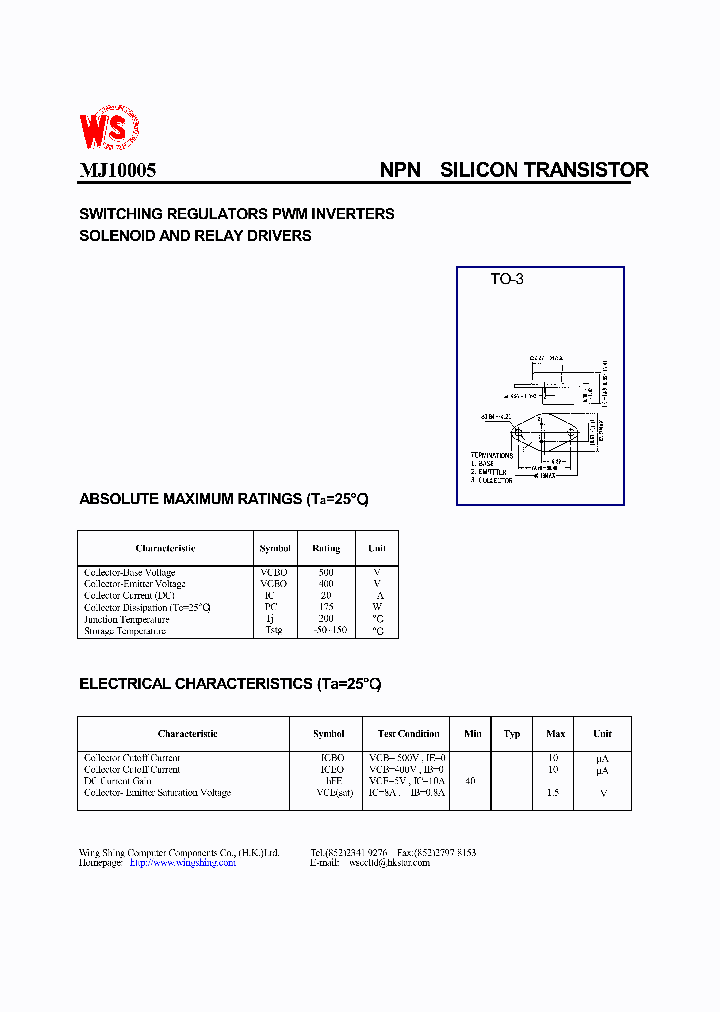 MJ10005_540175.PDF Datasheet