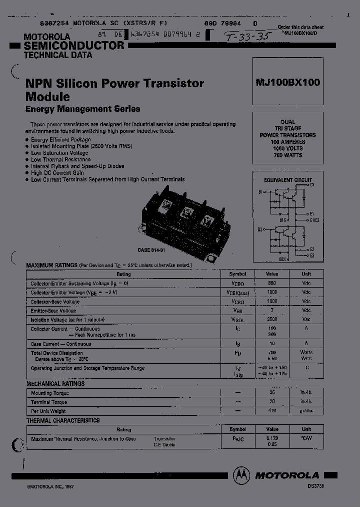 MJ100BX100_494020.PDF Datasheet