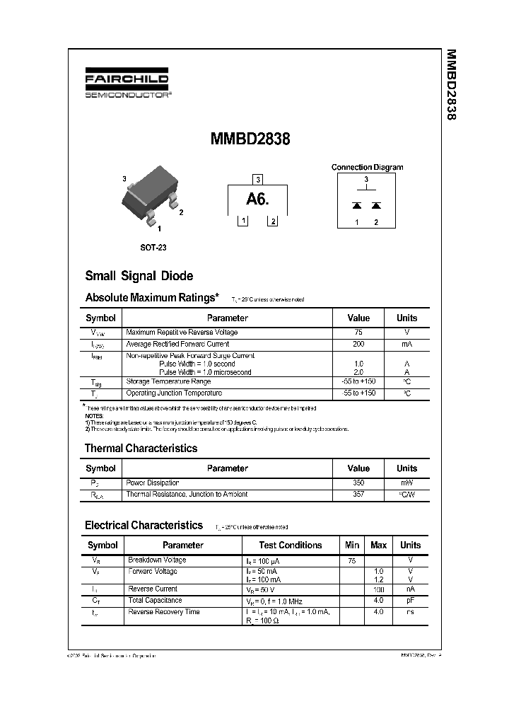 MMBD2838_519121.PDF Datasheet