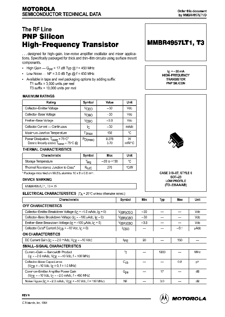 MMBR4957LT3_500294.PDF Datasheet