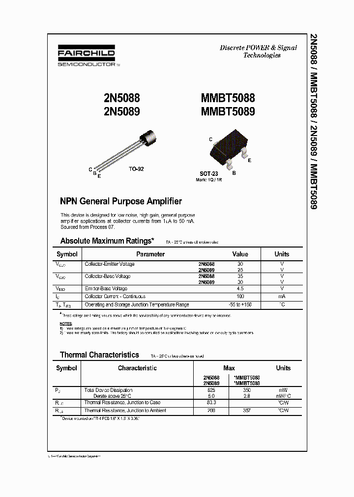 MMBT5088_523653.PDF Datasheet