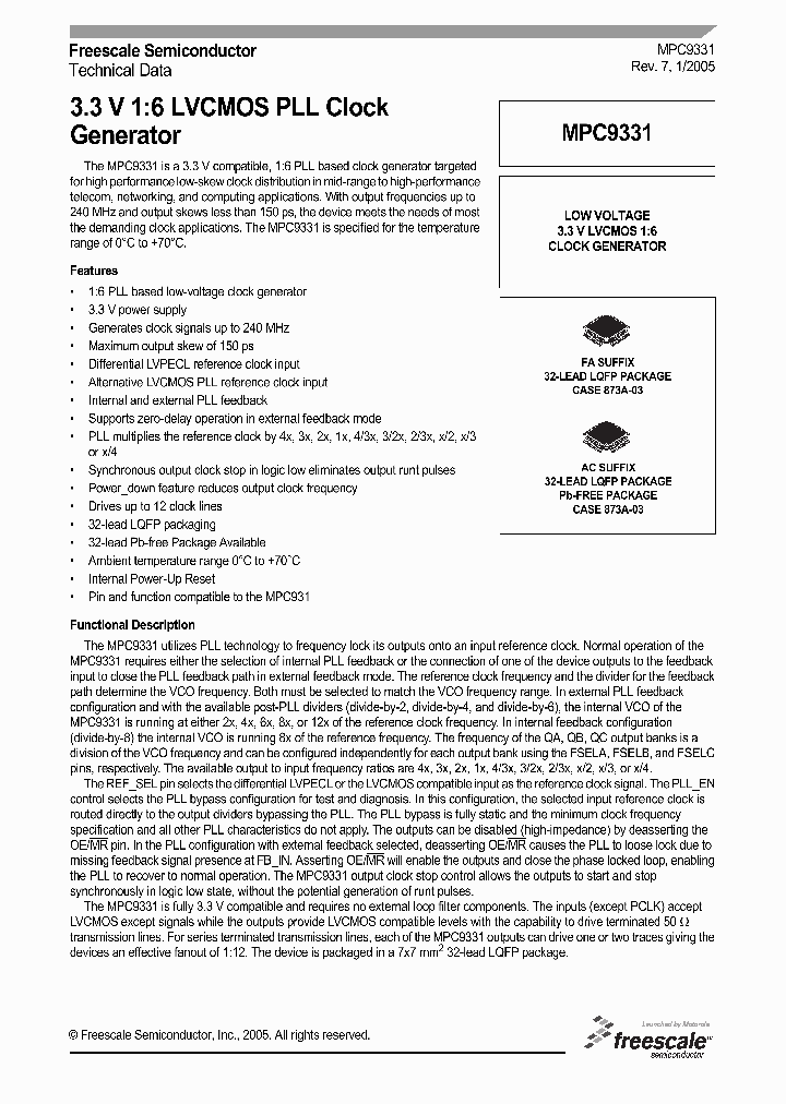 MPC9331_517679.PDF Datasheet