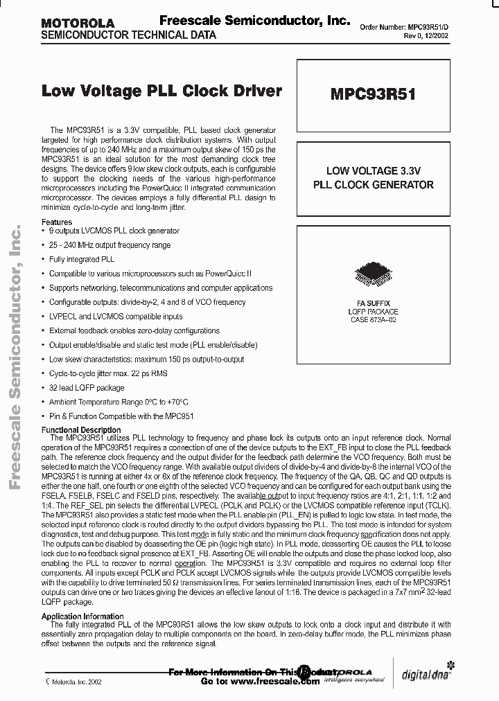 MPC93R51D_517685.PDF Datasheet