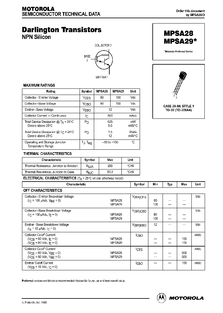 MPSA28_522800.PDF Datasheet