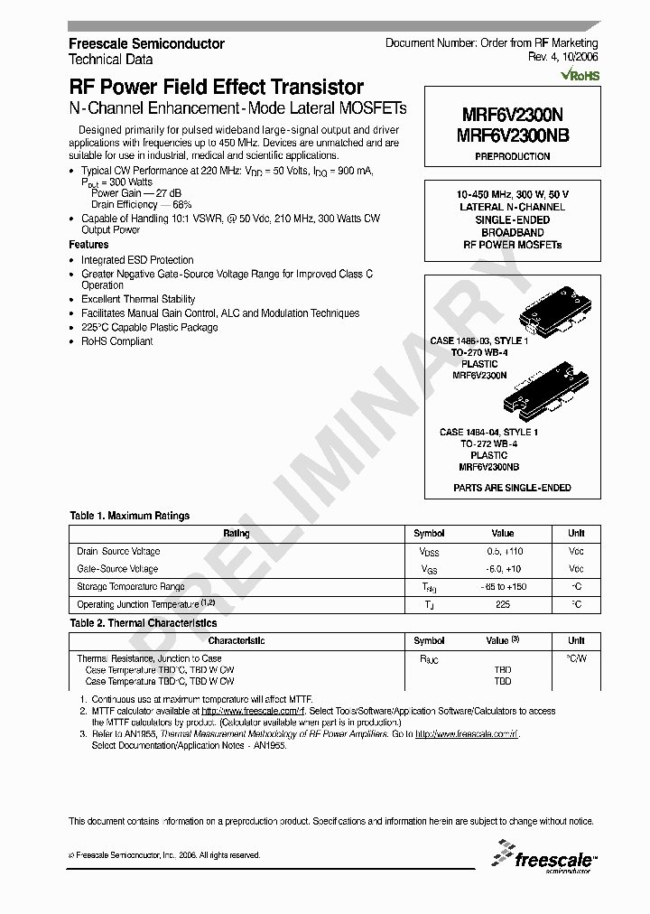 MRF6V2300N_550507.PDF Datasheet
