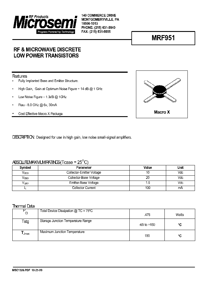 MRF951_545495.PDF Datasheet