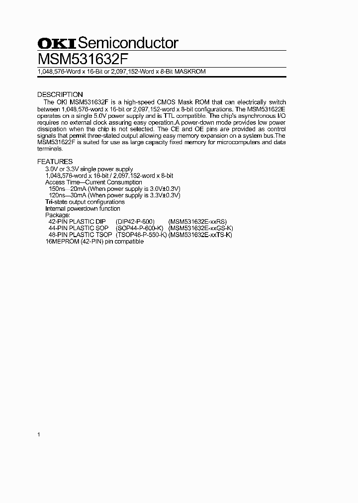 MSM531632F_552811.PDF Datasheet