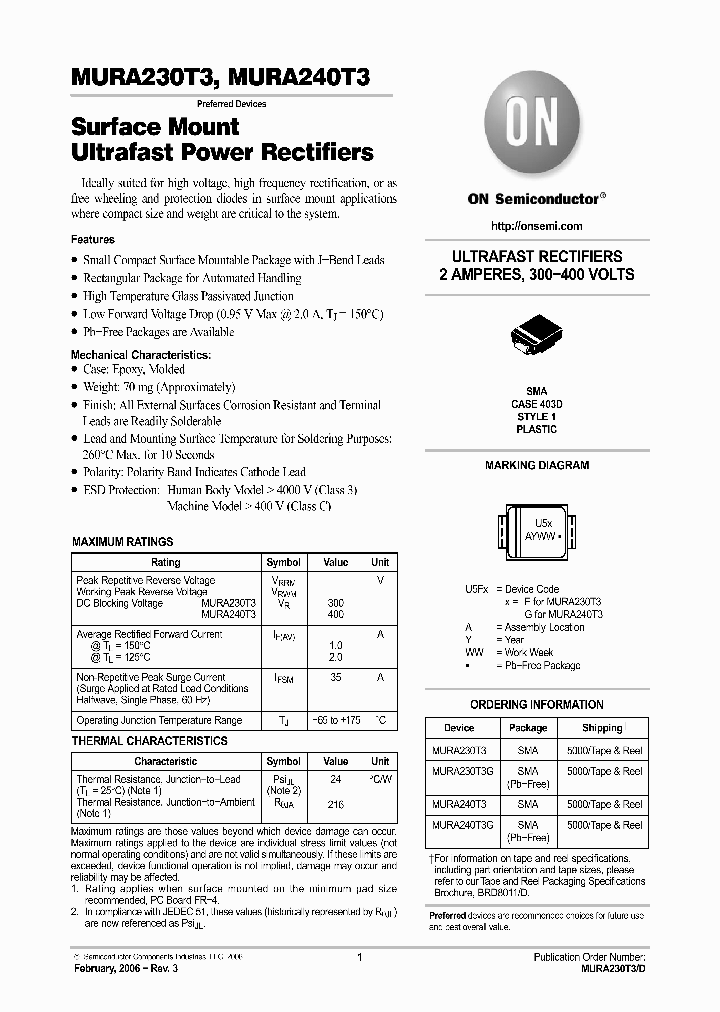 MURA230T3G_540732.PDF Datasheet