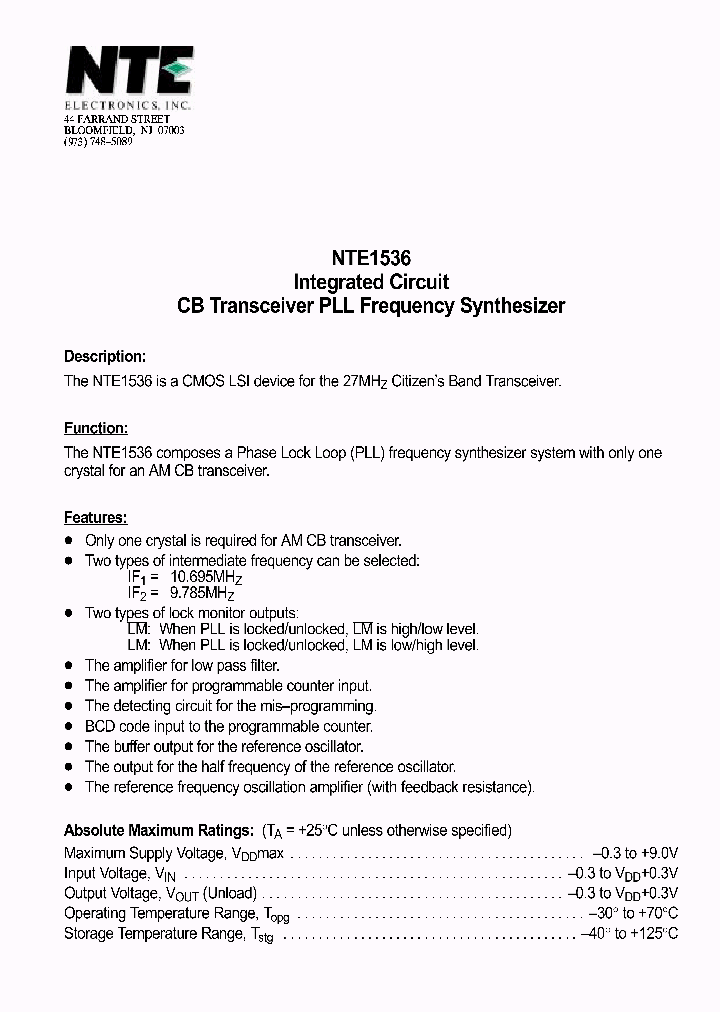 NTE1536_497586.PDF Datasheet