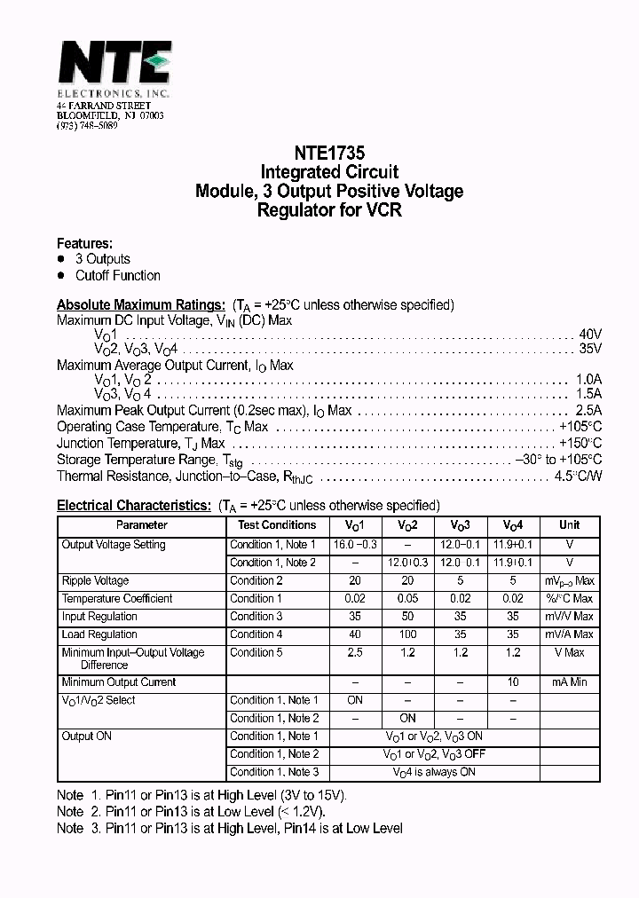 NTE1735_537309.PDF Datasheet
