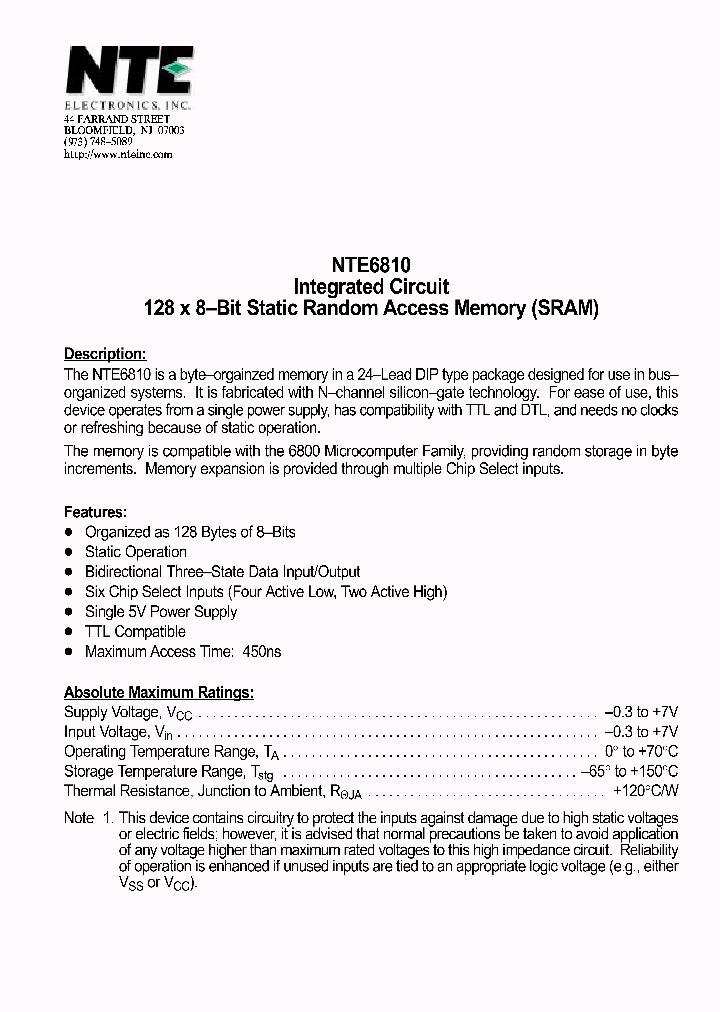 NTE6810_517384.PDF Datasheet