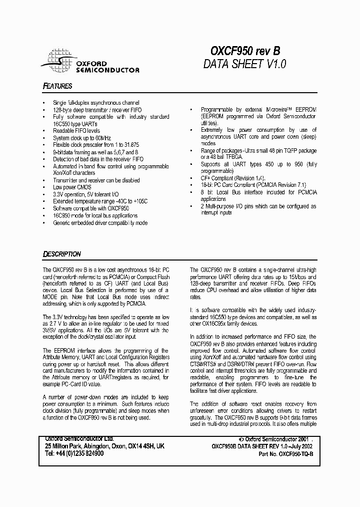 OXCF950_500686.PDF Datasheet