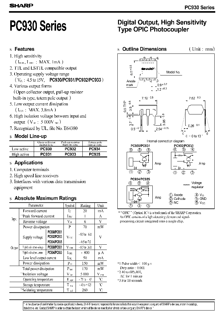 PC930_547403.PDF Datasheet