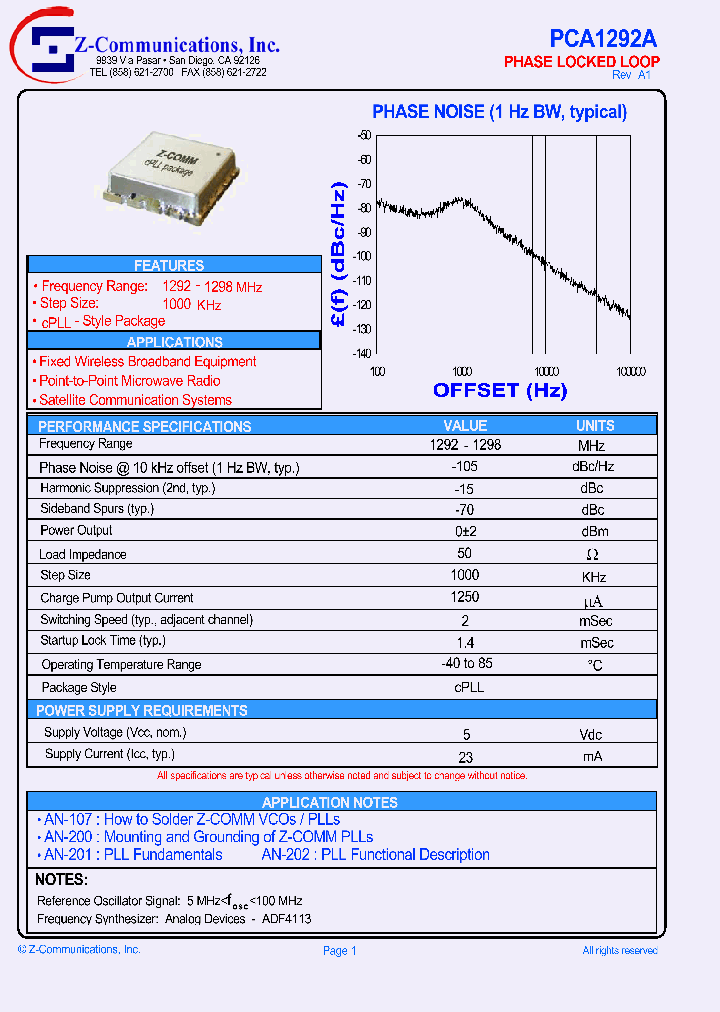 PCA1292A_543388.PDF Datasheet