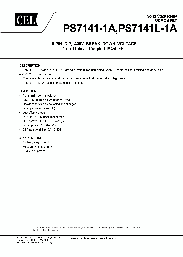 PS7141L-1A_535594.PDF Datasheet