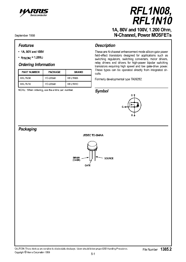RFL1N10_558302.PDF Datasheet