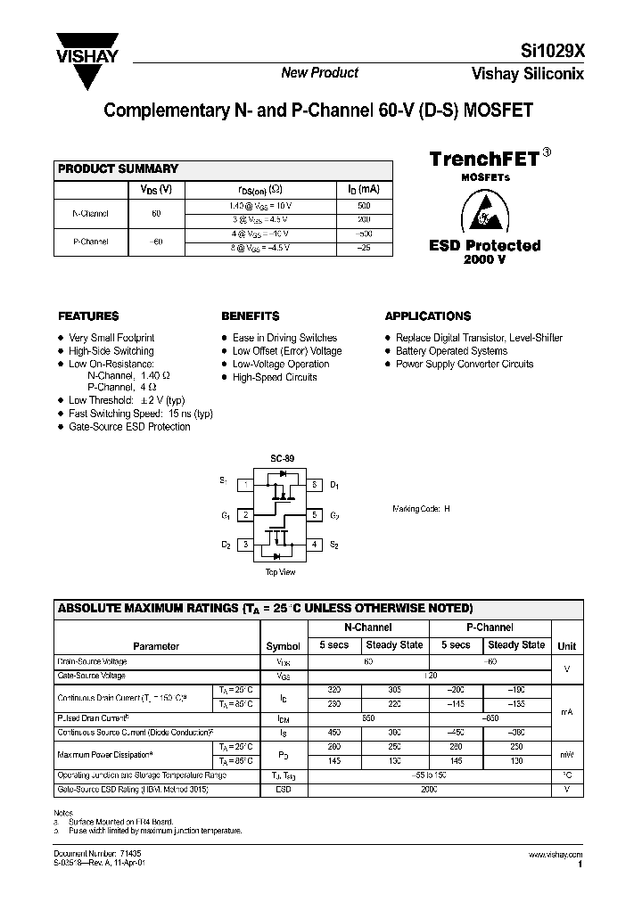 SI1029X_542006.PDF Datasheet