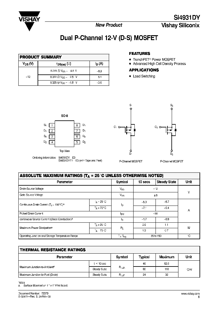 SI4931DY_498832.PDF Datasheet
