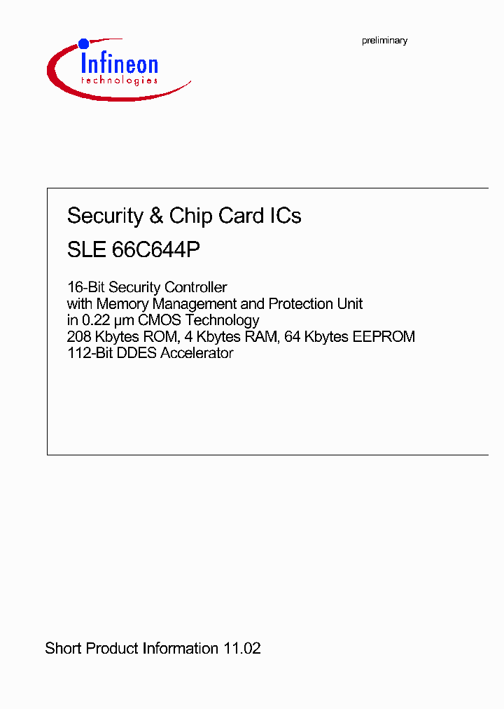 SLE66C644PC_487503.PDF Datasheet