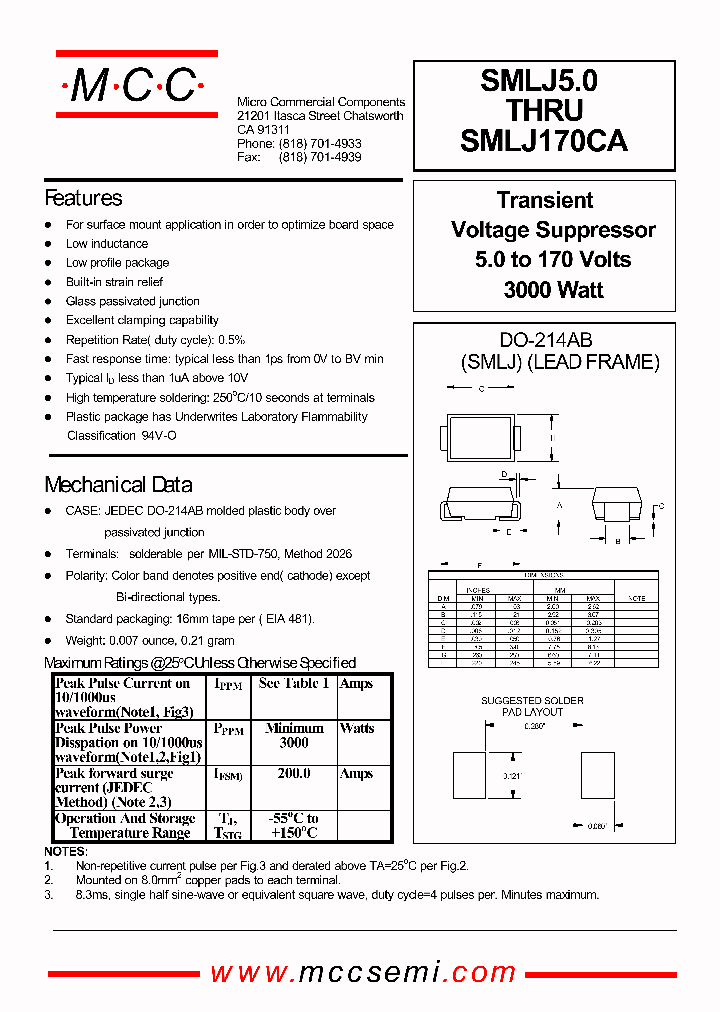 SMLJ10_538650.PDF Datasheet